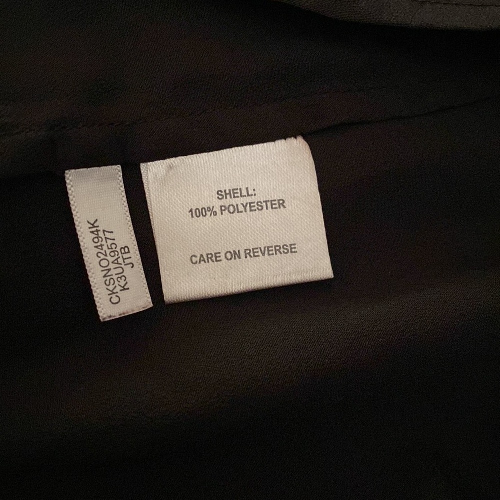 Calvin Klein black 3/4 sleeve blouse. - Picture 6 of 8